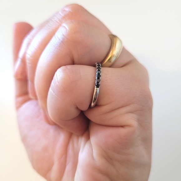 Vrai and Oro Large Half Pavè Band Size 4.5 - Picture 7 of 7